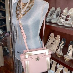 Anne Klein Pink and Gold Crossbody Purse